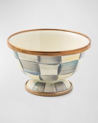 Sterling Check Enamel Little Sugar Bowl