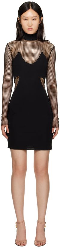 TOM FORD Black Mock Neck Minidress