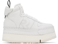 R13 White Riot Leather High Top Sneakers