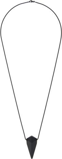 Rick Owens Collier noir à pendentif pyramidal - Hollywood