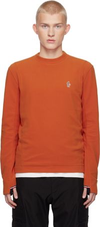 Moncler Grenoble Orange Stretch Fleece Sweatshirt