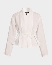 Shawl-Collar Lightweight Organic Linen Jacket