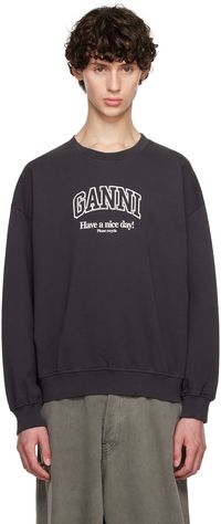GANNI Pull molletonné noir - Isoli
