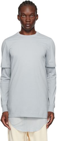 Rick Owens T-shirt bleu à couture horizontale aux épaules - Porterville