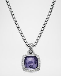 Albion Pendant with Diamonds in Silver, 15.3mm