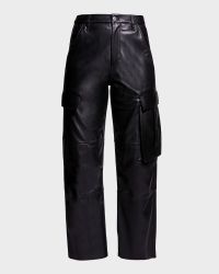 Cole Upcycled Leather Cargo Pants