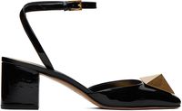 Valentino Garavani Chaussures à talon bottier noires à clou One Stud