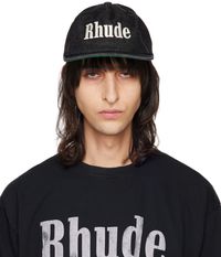 Rhude Black Denim Logo Cap