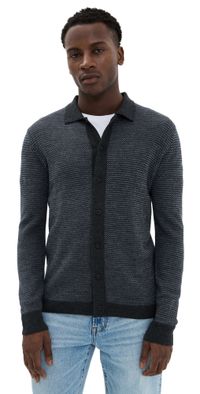 Taylor Stitch The Nichols Birdseye Polo Navy Birdseye 46