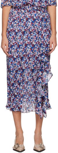 GANNI Jupe midi multicolore à plis