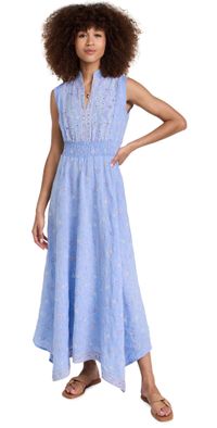 Temptation Positano Giugno Long Dress Greco Blue XS