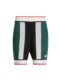 Men's Striped Mesh Shorts - Green White Stripe - Size XXXL