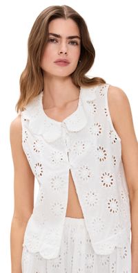 VRG GRL Maisie Anglaise Top White S