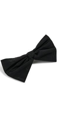 Loeffler Randall Auden Draped Bow Hair Clip Black One Size