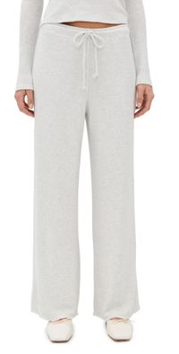 perfectwhitetee Maddie Brushed Waffle Drawstring Pants Ash M