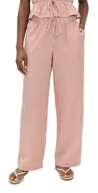 WAYF Nina Pants Clay Seersucker XL