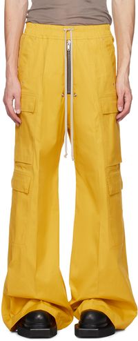Rick Owens Yellow Cargobelas Cargo Pants