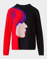 Graphic Knit Merino Wool Sweater