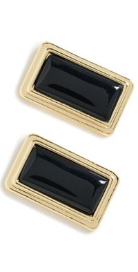 Heaven Mayhem Archer Rectangle Earrings Gold/Black One Size