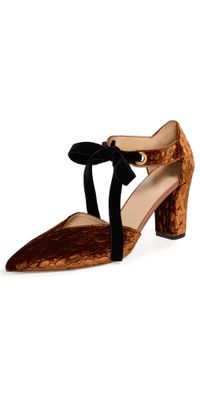Ulla Johnson Corinna Bow High Heels Rust Copper 37
