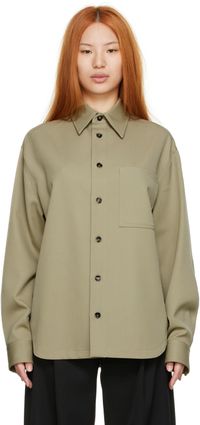 Bottega Veneta Taupe Wool Shirt