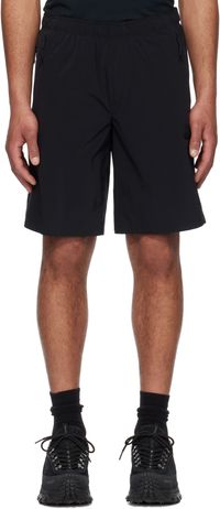 Moncler Black Logo Patch Shorts