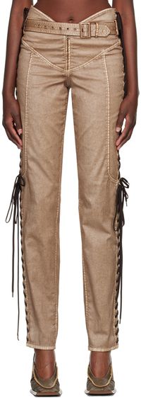 Jean Paul Gaultier Brown KNWLS Edition Trousers