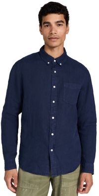 Alex Mill Mill Shirt in Linen Navy L