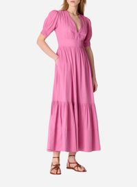 Vanessa Bruno - Robe longue en coton - Taille 44 - Rose