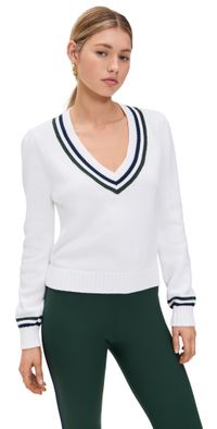 The Upside Sonny V Neck Knit Sweater White L