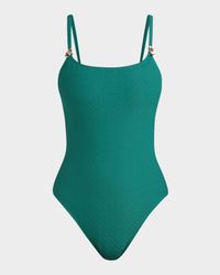 Textured Tides Lingerie One-Piece Swimsuit