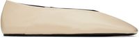 Jil Sander Off-White & Black Square Toe Ballerina Flats