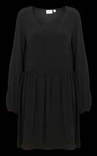 Vila - Robe courte évasée à encolure v - Taille 42 - Noir