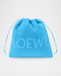 x Paula's Ibiza Medium Drawstring Pouch Bag in Terry Cloth