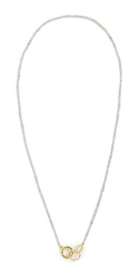 Gorjana Power Gemstone Long Beaded Necklace Labradorite/Gold One Size