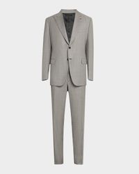 Men's Wool Sharkskin Suit