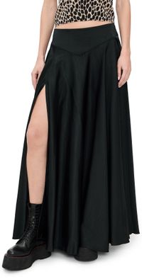 Free People Chilco Maxi Skirt Black 6