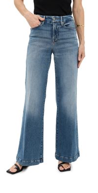 Good American Good Petite Palazzo Light Compression Jeans Indigo837 0