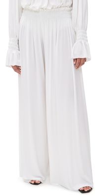 Norma Kamali Wide Leg Peasant Pants Snow White XS