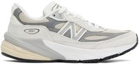 New Balance Gray & White 'Made in USA' 990v6 Sneakers