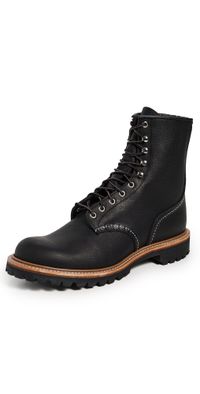 Red Wing Logger Oil Slick Leather Boots 8 Black Oil Slick 10