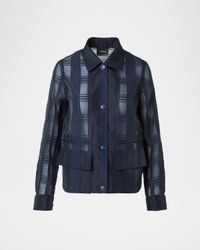 Tom Organdy Plaid Short Jacket