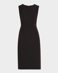 Meridian Sleeveless Twill Midi Dress