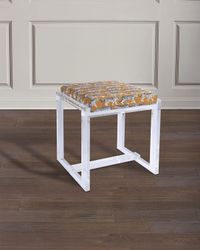 Glencoe Lucite Bench, Prowling Khaki (Leopard Pattern)
