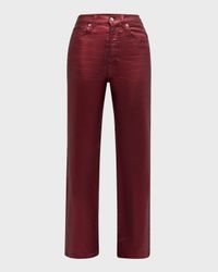 Crosbie Wide-Leg Coated Jeans