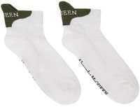 McQueen White & Khaki Signature Socks
