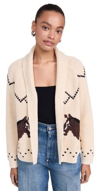 THE GREAT. The Horse Lodge Cardigan Cream 2