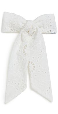 Hill House Home The Belle Bow Trellis Broderie/White One Size