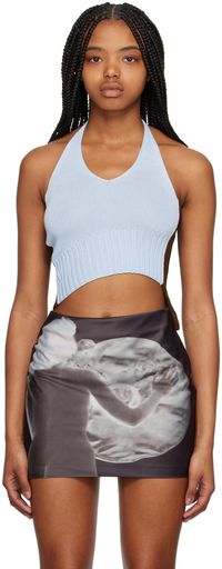 ELLISS Blue & Brown Asymmetric Camisole