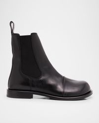 Men's Leather Cap-Toe Chelsea Boots